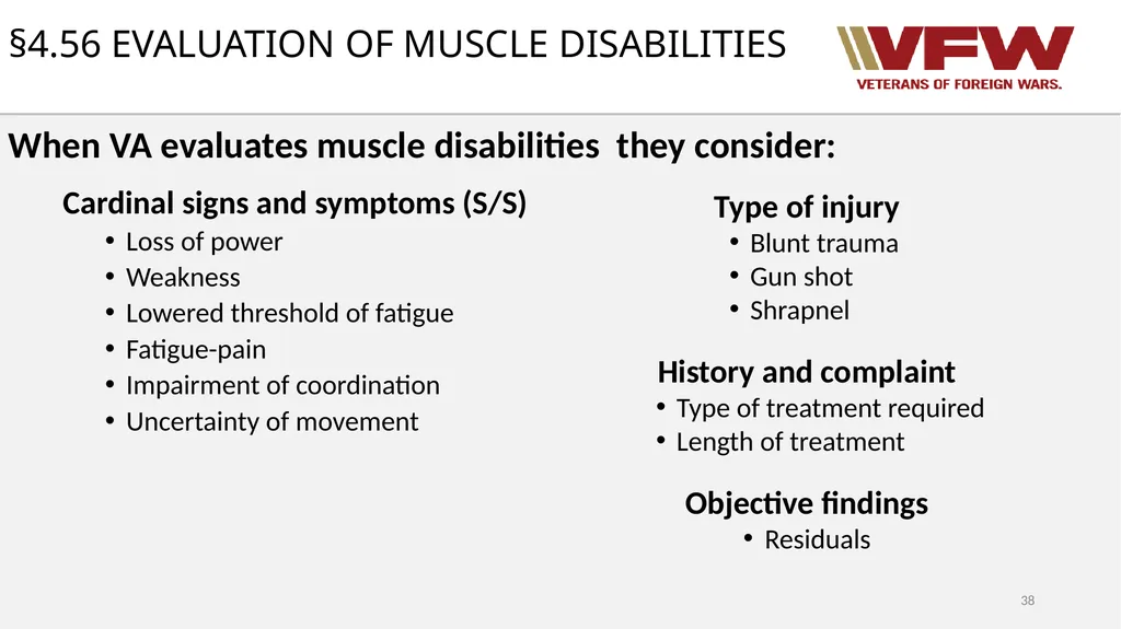 38 CFR Part 4 Schedule for Rating Disabilities 1 - slide 38 of 84
