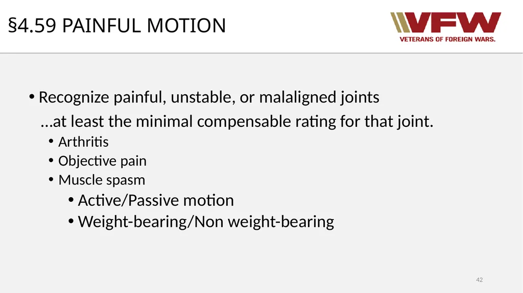 38 CFR Part 4 Schedule for Rating Disabilities 1 - slide 42 of 84