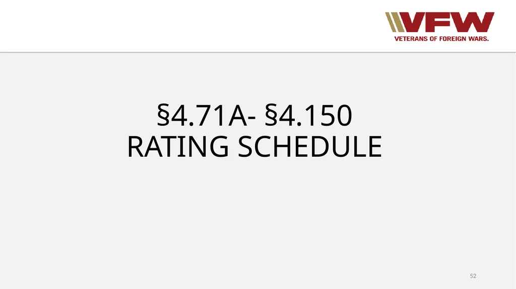 38 CFR Part 4 Schedule for Rating Disabilities 1 - slide 52 of 84