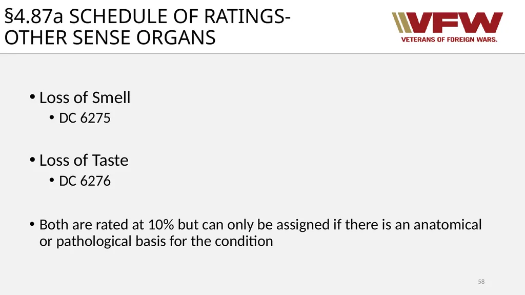 38 CFR Part 4 Schedule for Rating Disabilities 1 - slide 58 of 84