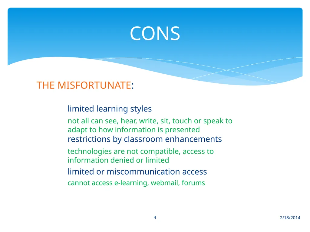 2/18/2014 1 screen holder TEACHING WITH TECHNOLOGY - slide 4 of 18