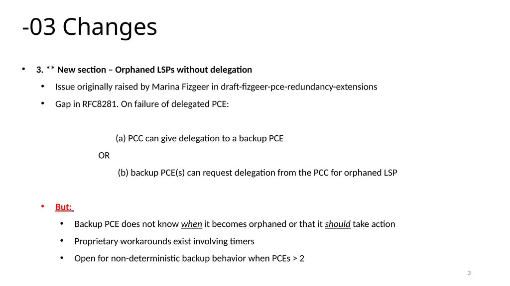 Amendments to Stateful PCE Communication Protocol - slide 3 of 5