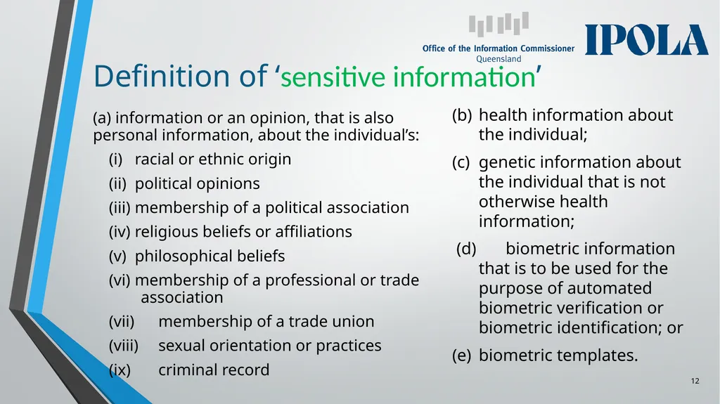 Information Privacy and Other Legislation - slide 12 of 30