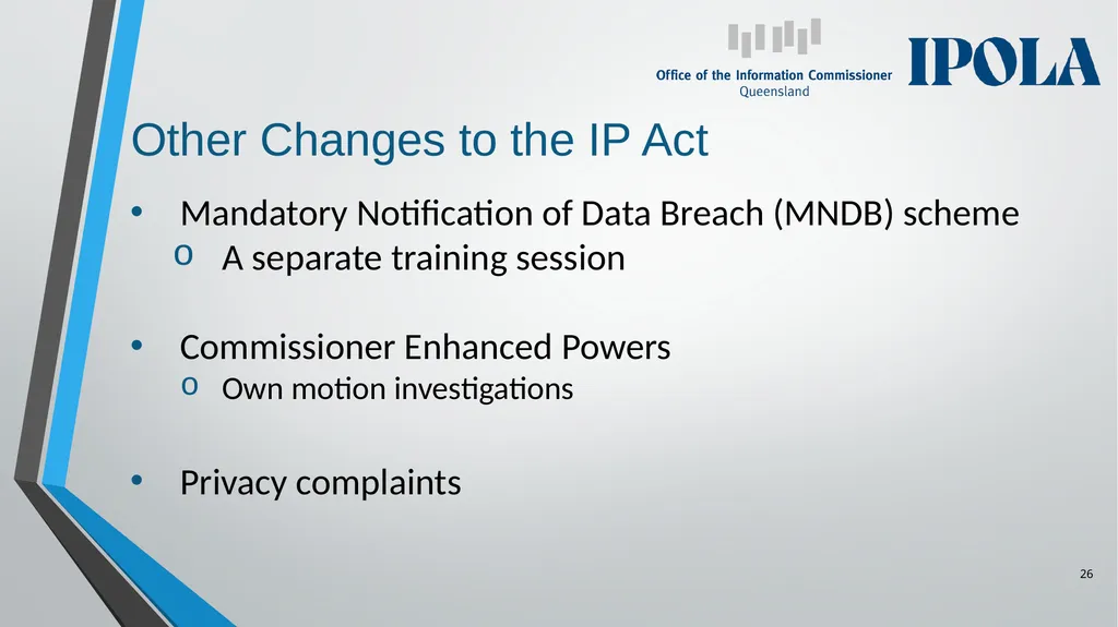 Information Privacy and Other Legislation - slide 26 of 30