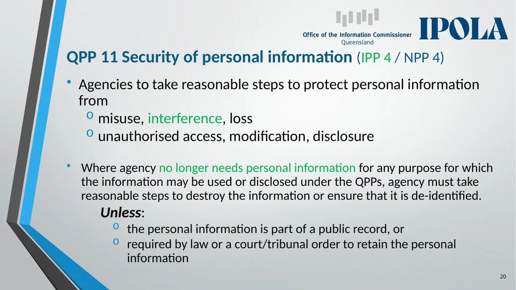 Information Privacy and Other Legislation - slide 20 of 30