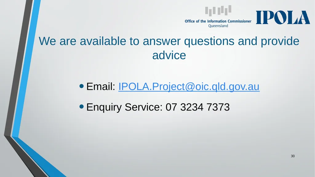 Information Privacy and Other Legislation - slide 30 of 30