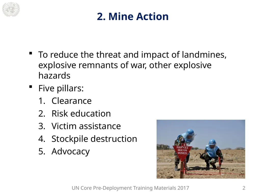 Module 2: Mandated Tasks of United Nations - slide 8 of 22