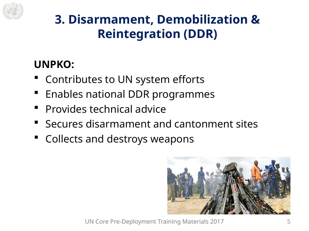 Module 2: Mandated Tasks of United Nations - slide 11 of 22