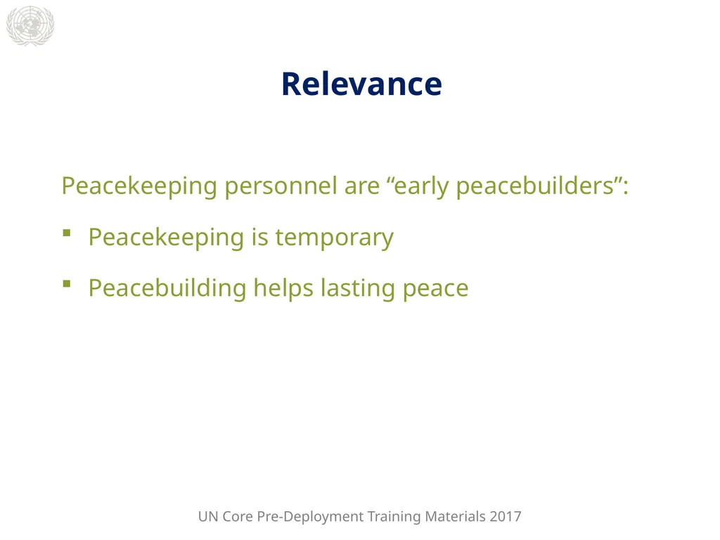 Module 2: Mandated Tasks of United Nations - slide 2 of 22