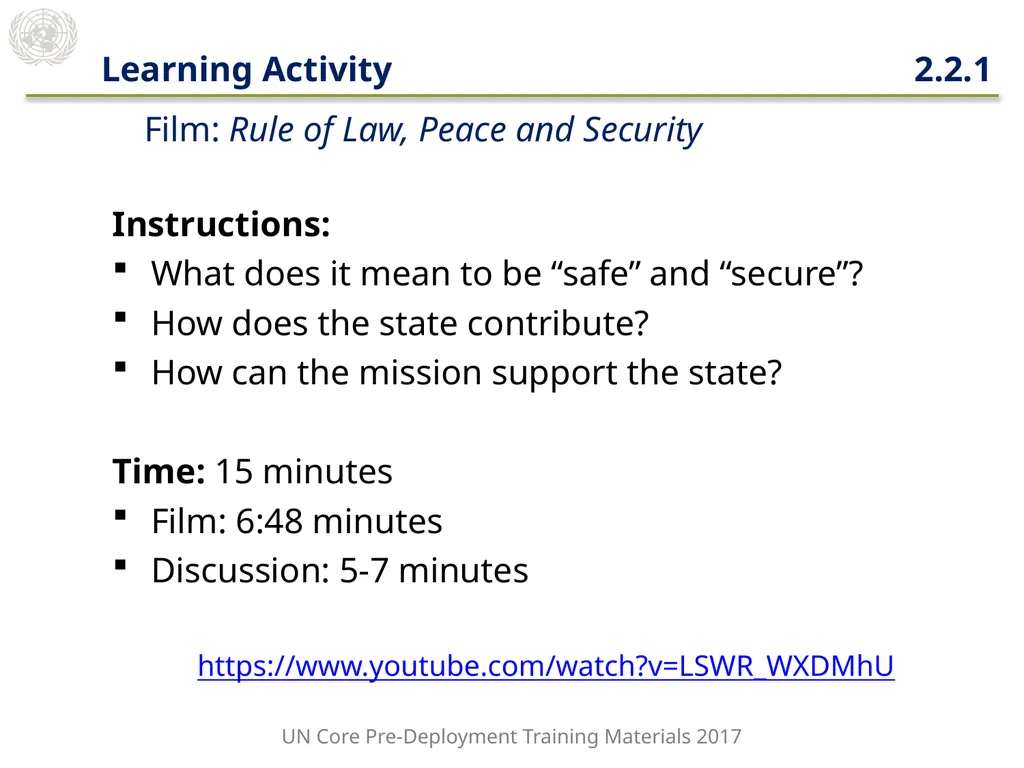 Module 2: Mandated Tasks of United Nations - slide 5 of 22