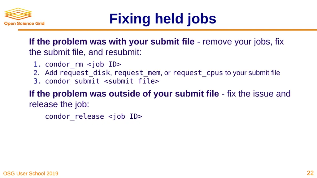 Troubleshooting Your Jobs Brian Lin OSG Software - slide 22 of 31