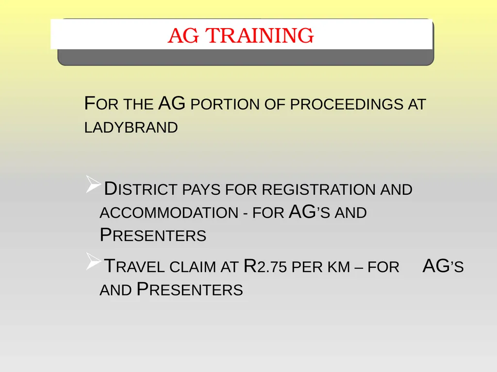 Rotary District 9370 District Finances AG Training - slide 2 of 22