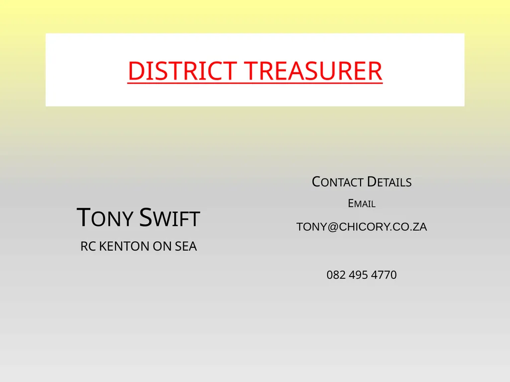 Rotary District 9370 District Finances AG Training - slide 20 of 22
