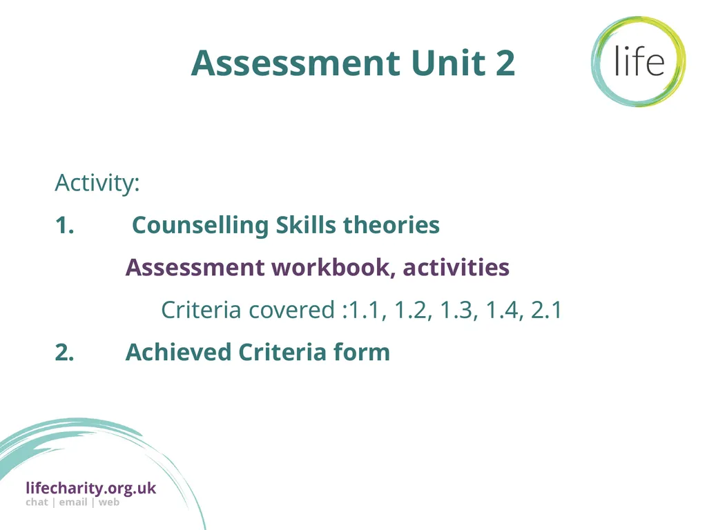 Course overview NCFE CACHE Counselling Skills - slide 5 of 7