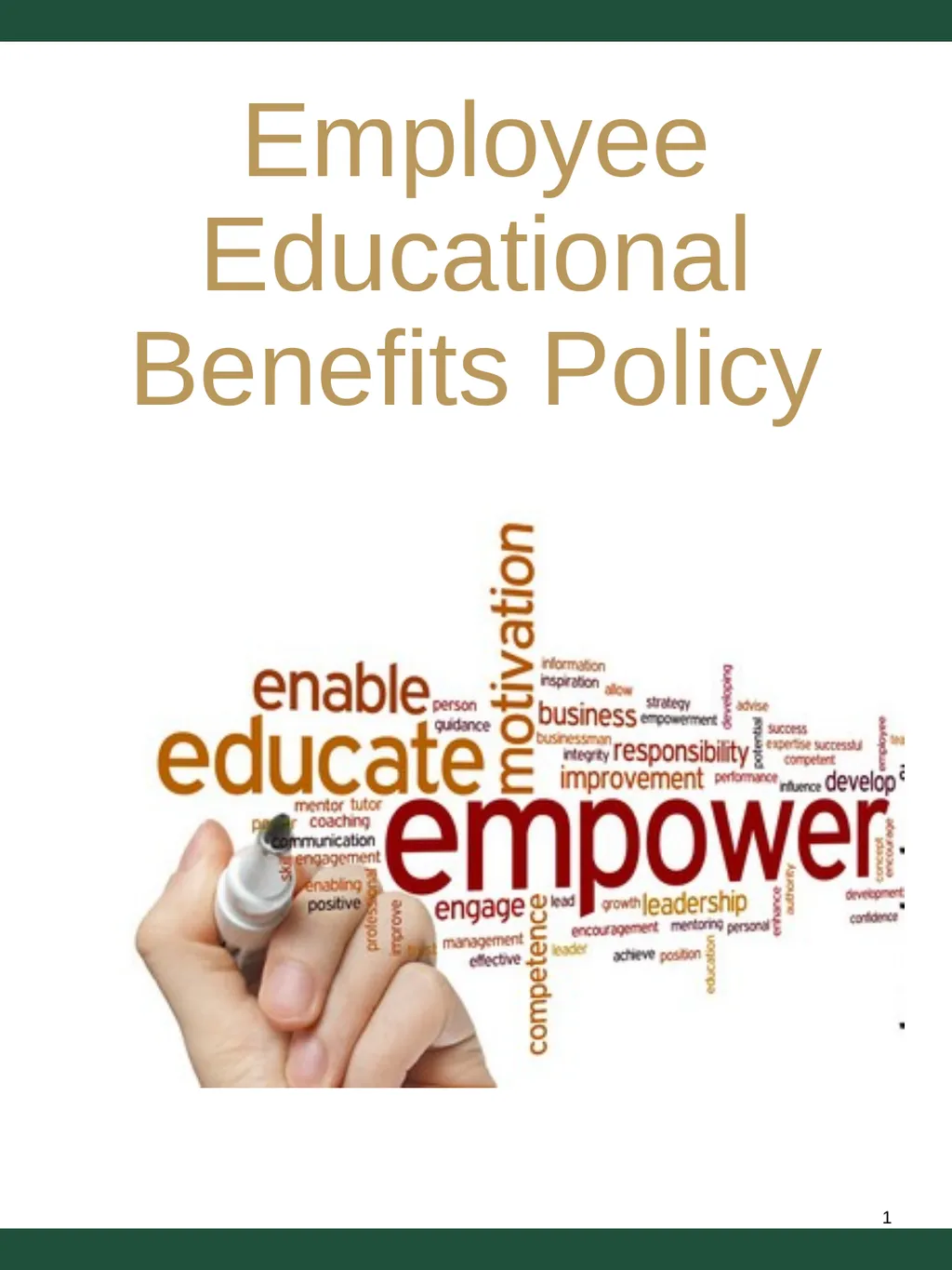 Employee Educational Benefits Policy Types of - slide 1 of 12