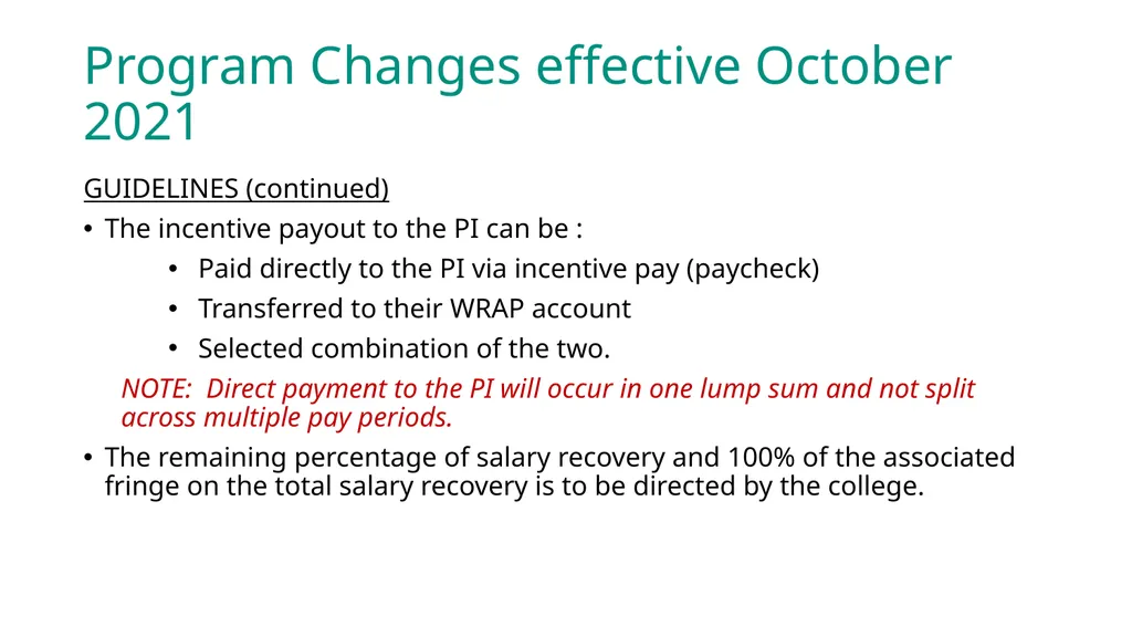Research Incentive Plan for Administrators Updated - slide 4 of 7