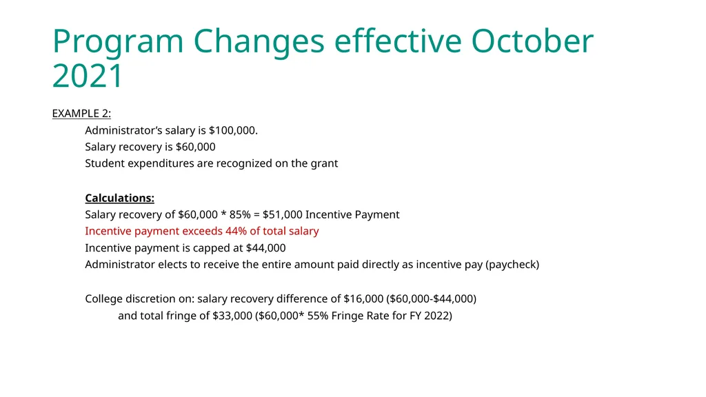 Research Incentive Plan for Administrators Updated - slide 6 of 7
