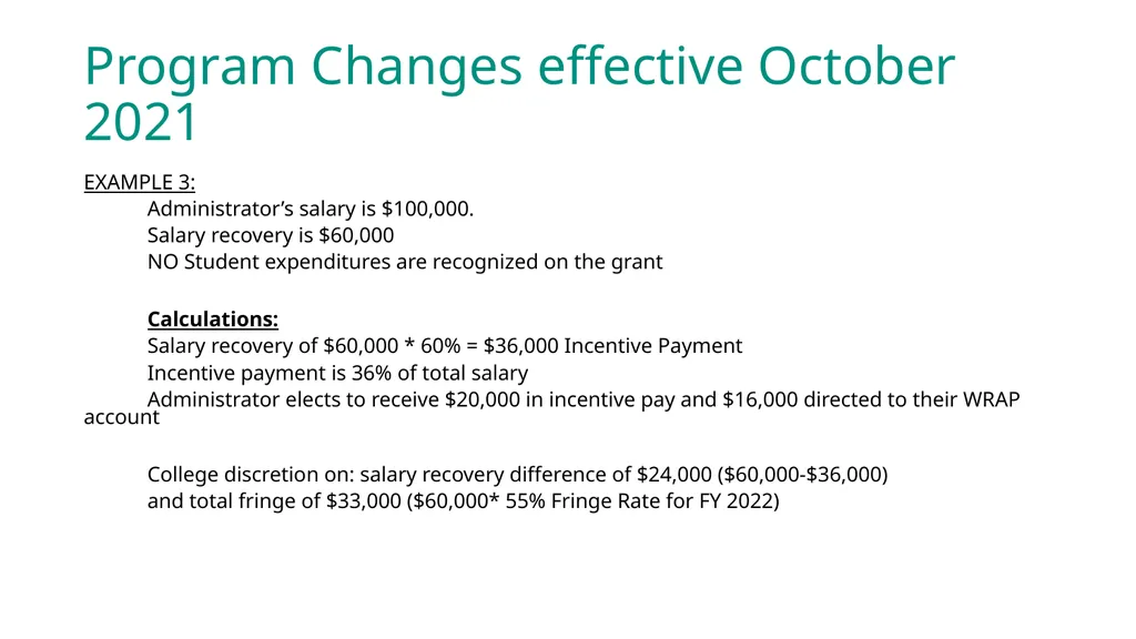 Research Incentive Plan for Administrators Updated - slide 7 of 7