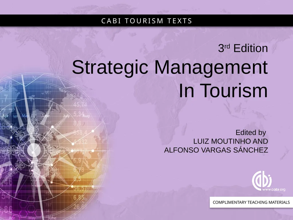 3rd Edition Strategic Management In Tourism Edited - slide 1 of 11