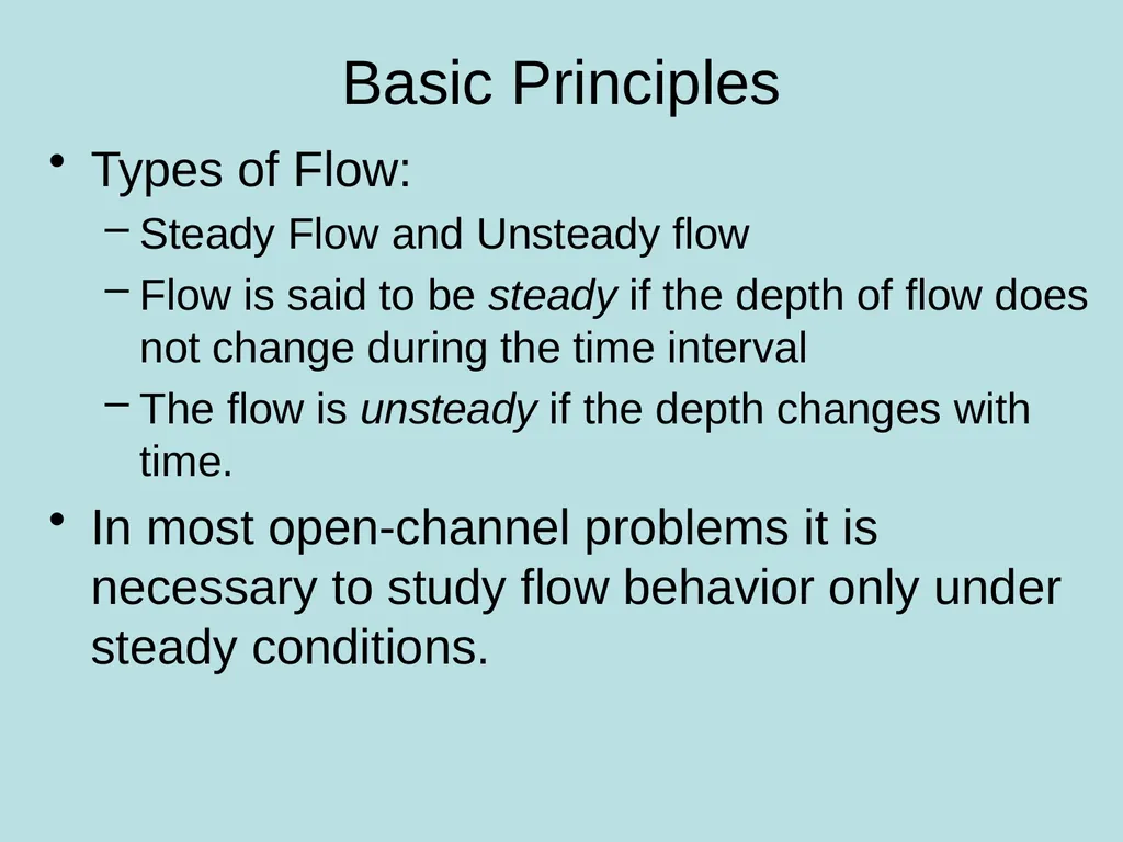 Open-Channel Flow and Its Classification CH-1 - slide 3 of 17