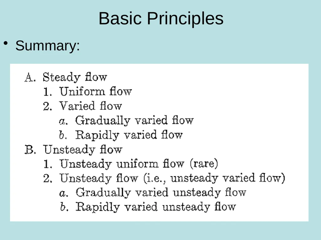 Open-Channel Flow and Its Classification CH-1 - slide 8 of 17