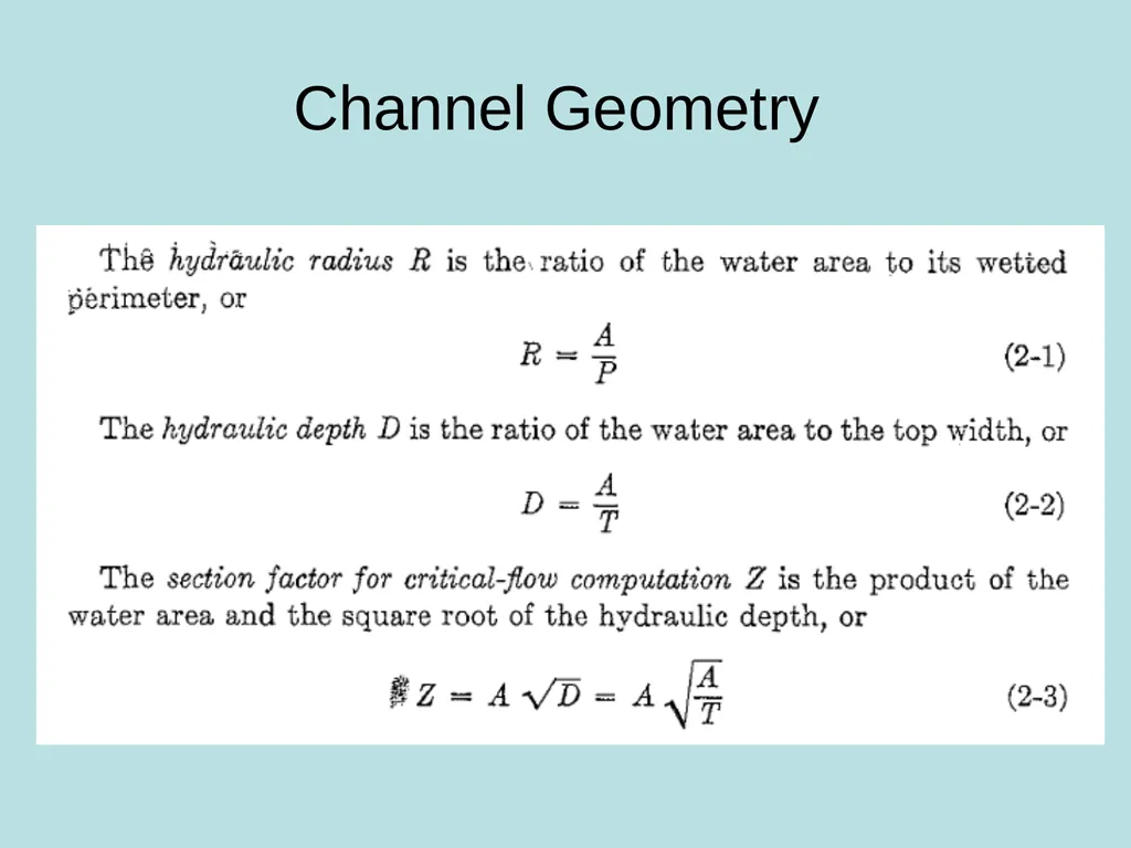 Open-Channel Flow and Its Classification CH-1 - slide 15 of 17
