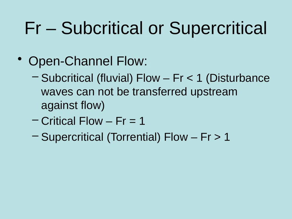 Open-Channel Flow and Its Classification CH-1 - slide 12 of 17