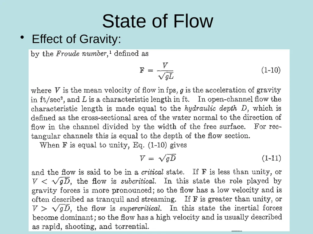 Open-Channel Flow and Its Classification CH-1 - slide 11 of 17