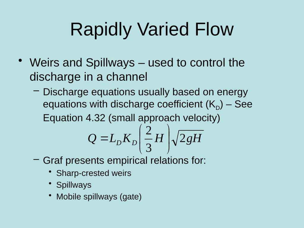 BAE 6333 – Fluvial Hydraulics Nonuniform Flow – - slide 4 of 17