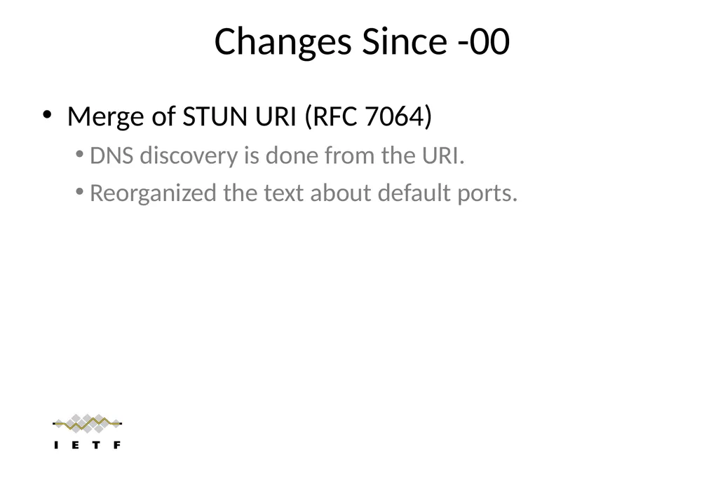 Session Traversal Utilities for NAT (STUN) IETF-92 - slide 3 of 10