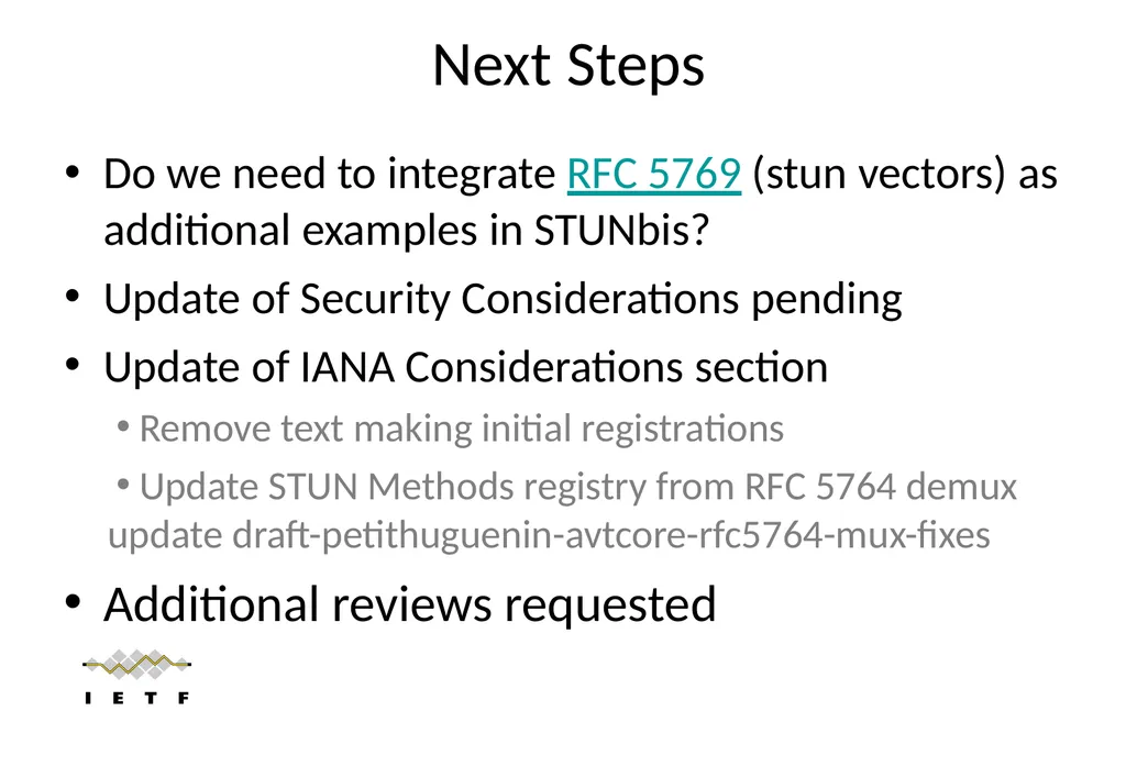 Session Traversal Utilities for NAT (STUN) IETF-92 - slide 10 of 10