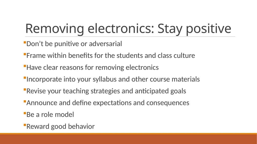 Literature on electronics as distractions 90-97.5% - slide 8 of 8