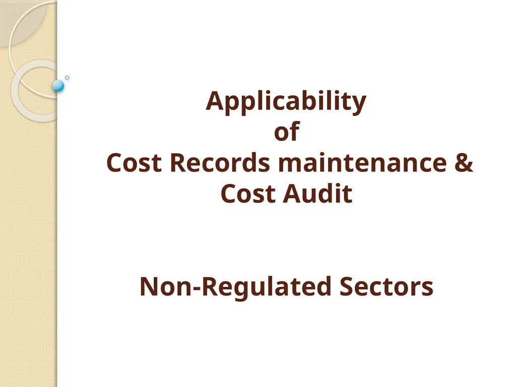 Cost Records & Audit Rules CMA (Dr.) BALWINDER - slide 18 of 55