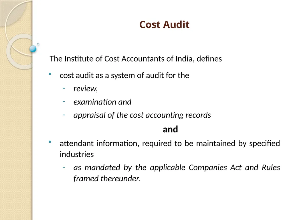 Cost Records & Audit Rules CMA (Dr.) BALWINDER - slide 6 of 55