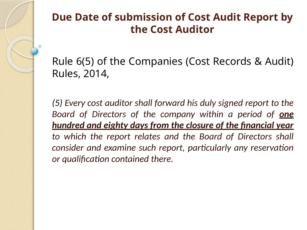 Cost Records & Audit Rules CMA (Dr.) BALWINDER - slide 45 of 55