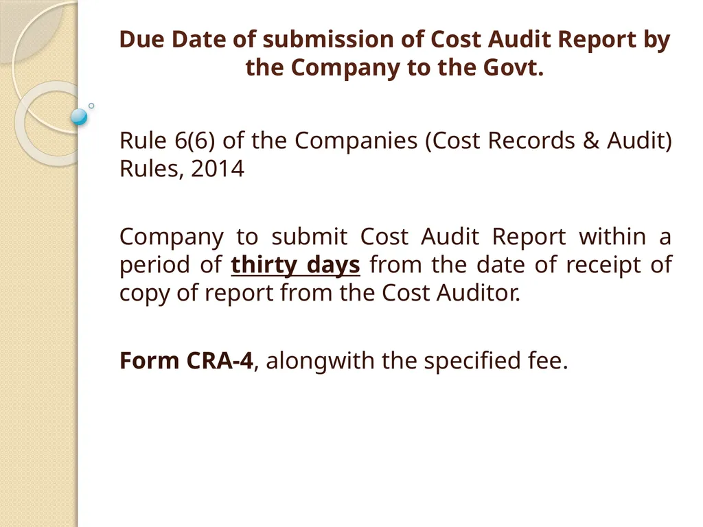 Cost Records & Audit Rules CMA (Dr.) BALWINDER - slide 46 of 55