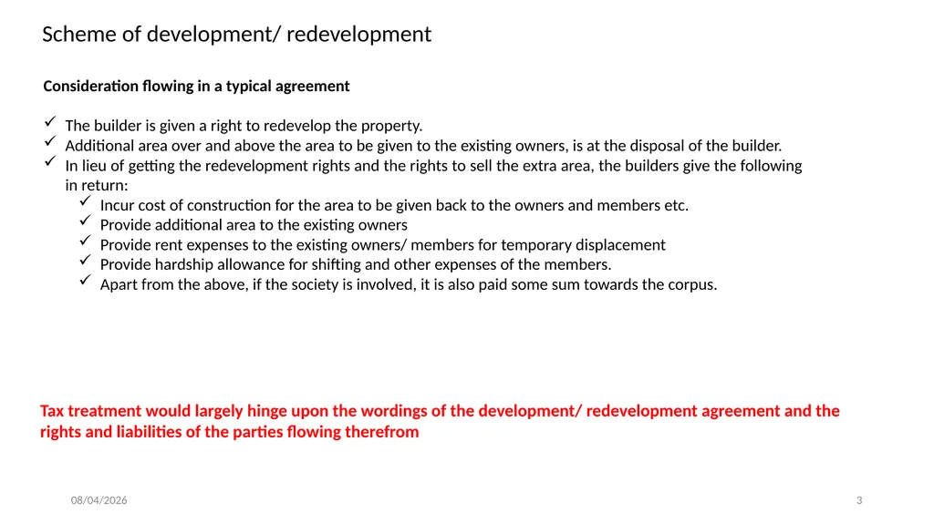 Direct Tax Implication on immovable properties and - slide 3 of 63