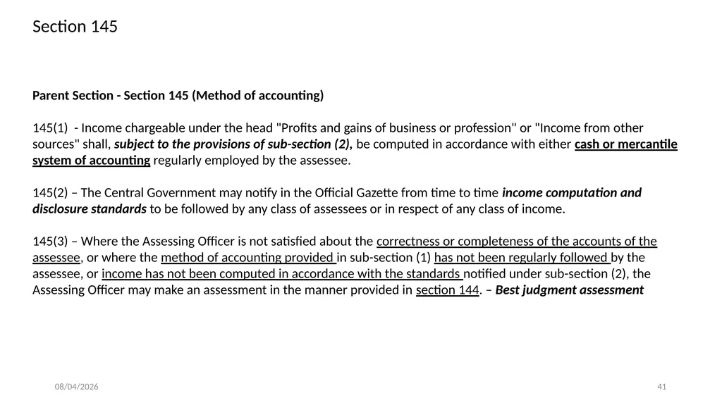Direct Tax Implication on immovable properties and - slide 41 of 63