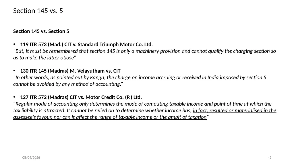 Direct Tax Implication on immovable properties and - slide 42 of 63