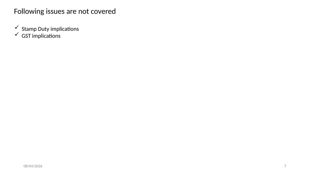 Direct Tax Implication on immovable properties and - slide 7 of 63