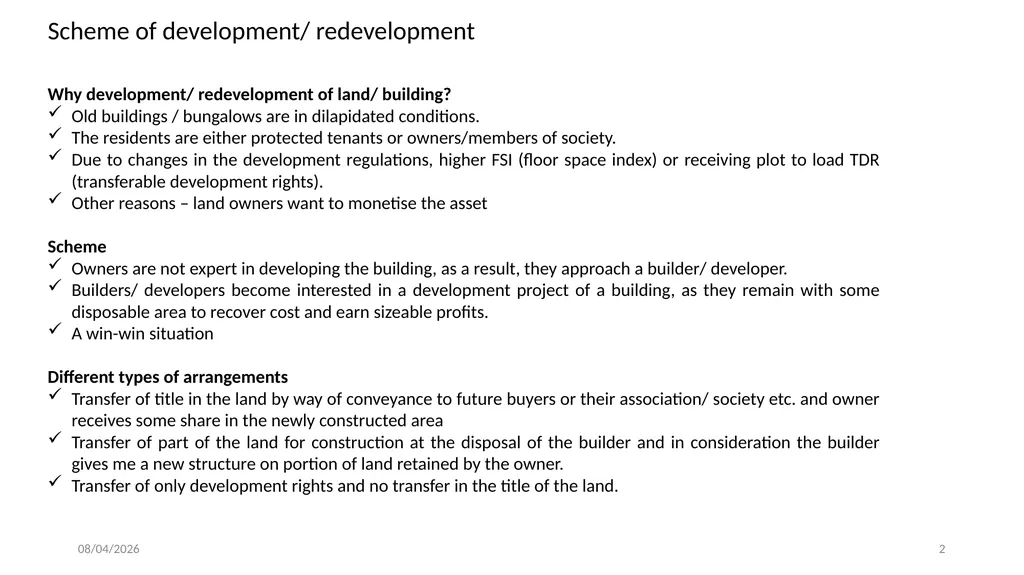Direct Tax Implication on immovable properties and - slide 2 of 63