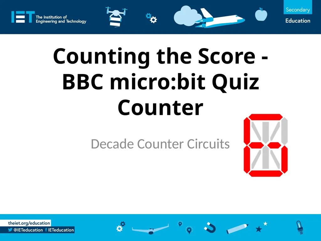 Counting the Score - BBC micro:bit Quiz Counter - slide 1 of 4