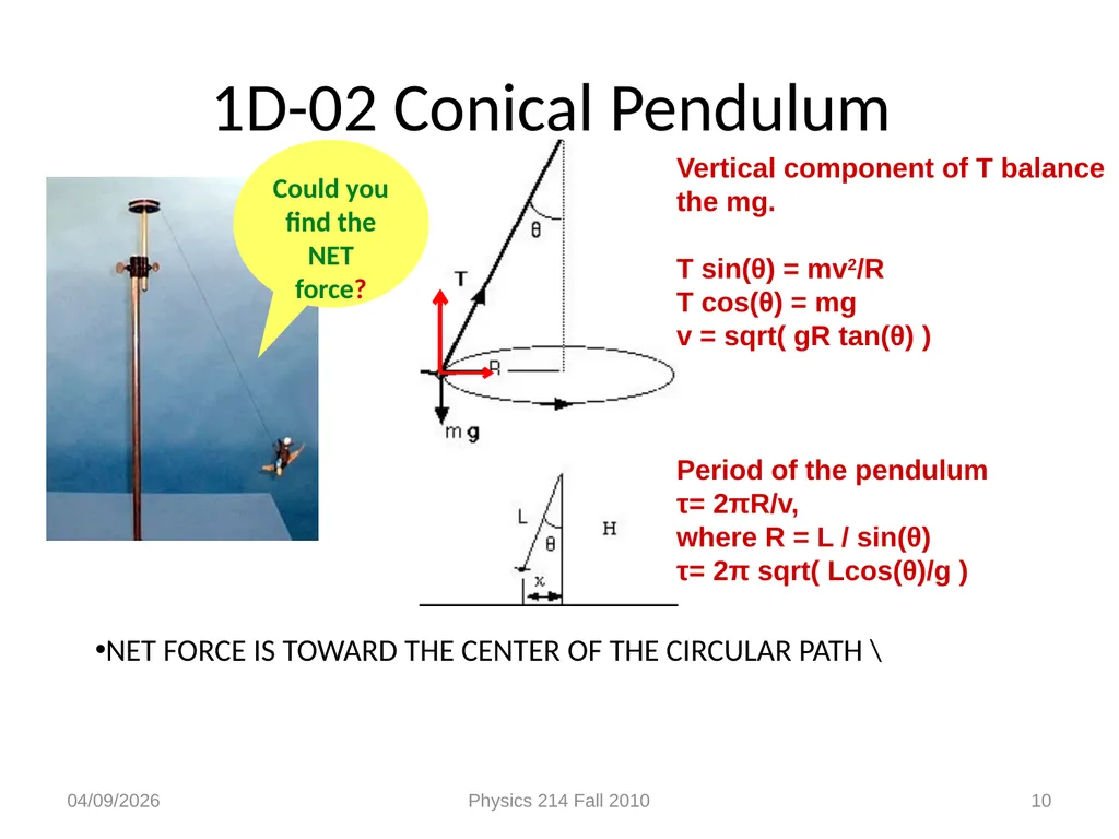 1/30/2013 Physics 214 Fall 2010 1 1D-04 Radial - slide 10 of 12