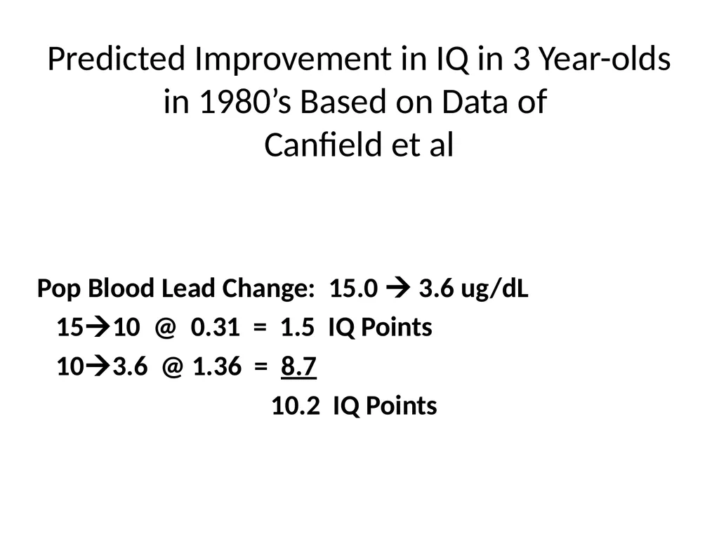 THE CASE AGAINST LOWERING THE ACTION LEVEL FOR - slide 15 of 34