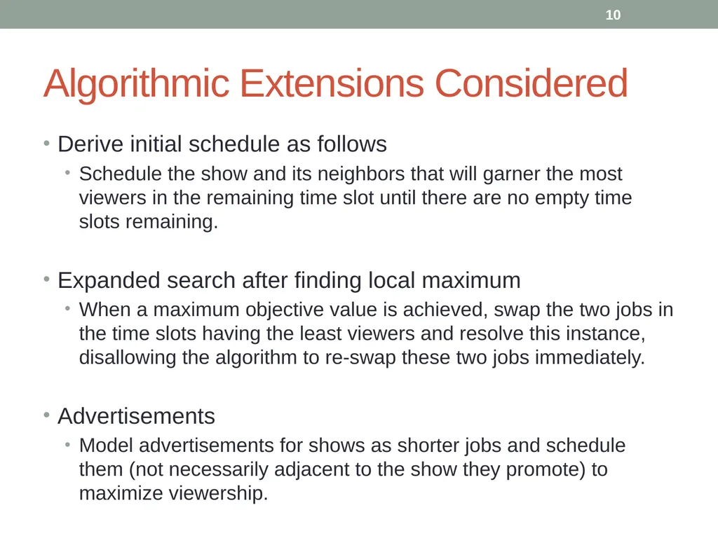 Broadcast Programming Paul Parker Donald McKinnon - slide 10 of 12