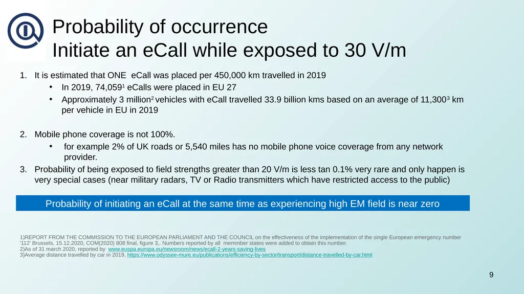 OICA Response to CP Proposals on eCall 17 January - slide 9 of 15