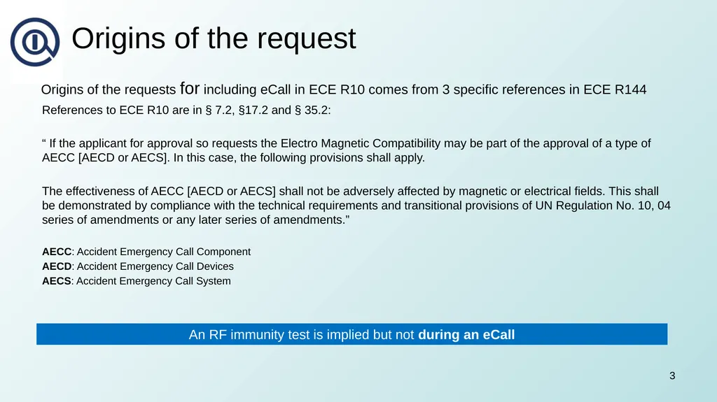 OICA Response to CP Proposals on eCall 17 January - slide 3 of 15