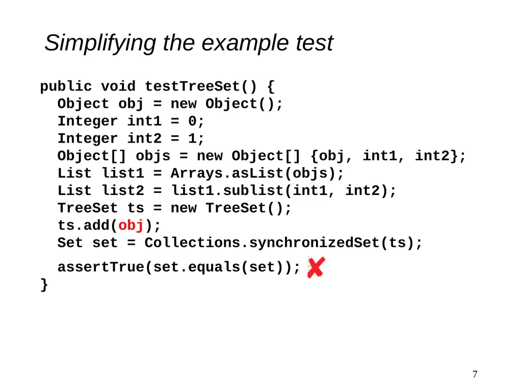 Practical Semantic Test Simplification Sai Zhang - slide 7 of 17