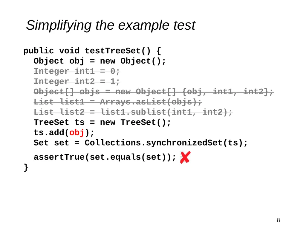 Practical Semantic Test Simplification Sai Zhang - slide 8 of 17