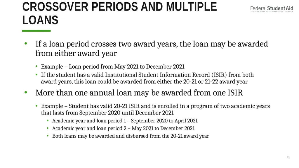 Administering Title IV for Nonterm Credit Hour - slide 13 of 39